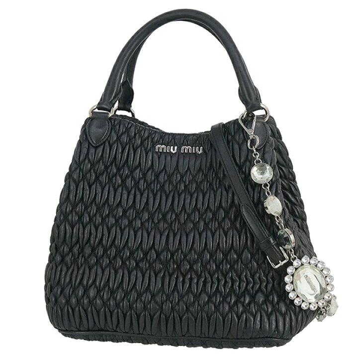 楽天市場】【美品】 ミュウミュウ 2WAYバッグ ナッパクリスタル  