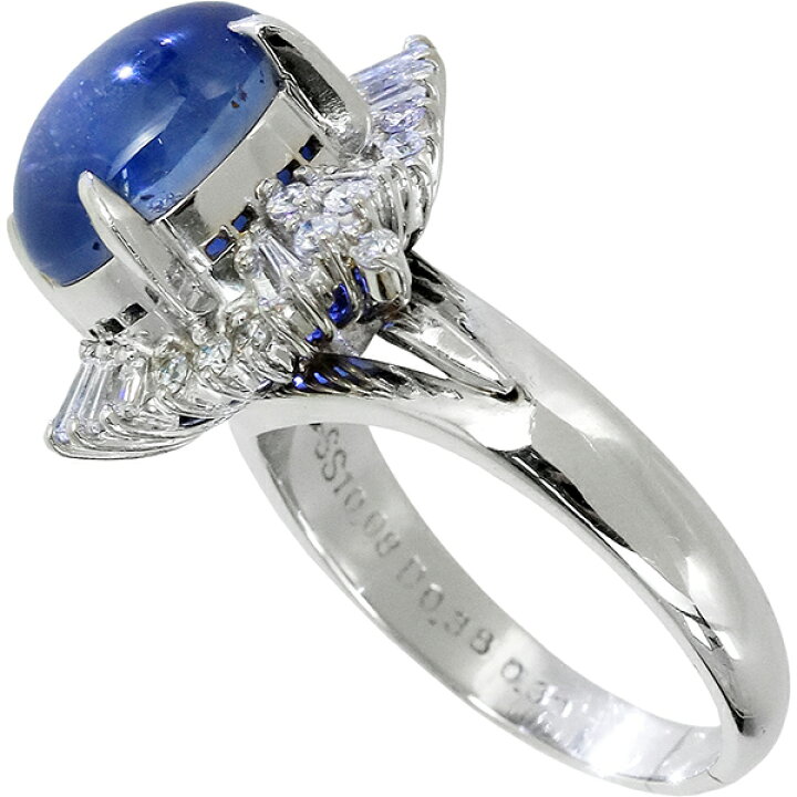 楽天市場】非加熱 スターサファイア プラチナ 指輪 天然 サファイア  