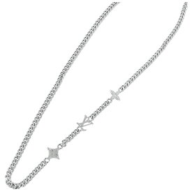 【新品】 ルイヴィトン ネックレス モノグラム ロウ メタル シルバー LVロゴ LOUIS VUITTON ルイヴィトン ロゴネックレス メンズ レディース 喜平チェーン アクセサリー Necklace ブランド