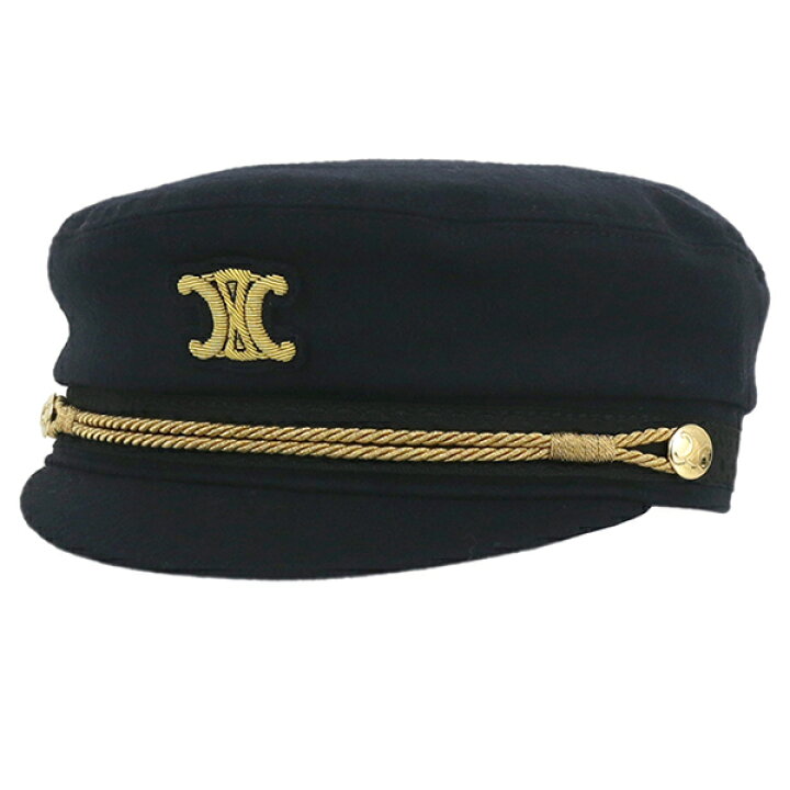 楽天市場】セリーヌ キャスケット トリオンフ ロゴ 57サイズ ウール  