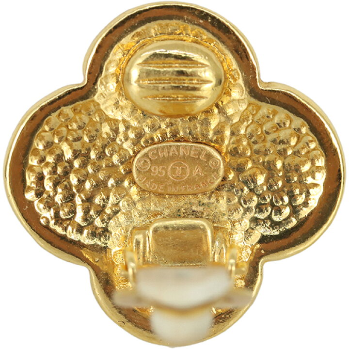 楽天市場】【ヴィンテージ】 シャネル イヤリング クローバーモチーフ  