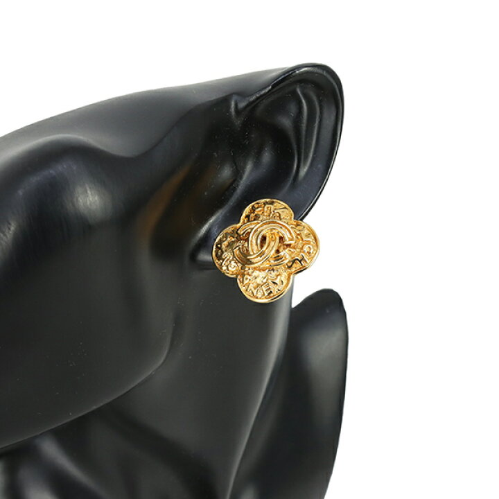 楽天市場】【ヴィンテージ】 シャネル イヤリング クローバーモチーフ  