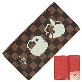 【未使用品】 ルイヴィトン 長財布 ポルトフォイユ ブラザ ダミエ フレンドシップ レザー ブラウン NIGO × ファレルウィリアムス コラボ 二つ折り財布 LOUIS VUITTON 財布 ニゴ ダミエ 二つ折り長財布 ブランド