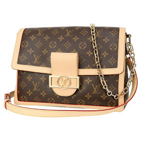 【10%OFF】 ルイヴィトン ショルダーバッグ ドーフィーヌ ソフト GM モノグラム レザー ブラウン 2WAYバッグ チェーンバッグ LOUIS VUITTON ルイヴィトン ハンドバッグ レディース クロスボディバッグ フラップ クラッチバッグ ブランド