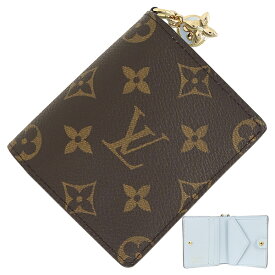 【新品】 ルイヴィトン 二つ折り財布 ポケットウォレット LV チャーム モノグラム アズールブルー ルイヴィトン コンパクト財布 LOUIS VUITTON ルイヴィトン 財布 レディース コンパクトウォレット ブランド