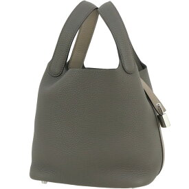 【未使用品】 エルメス ピコタンロック PM パーソナルオーダー トリヨンクレマンス グリメイヤー トゥルティエールグレー シルバー金具 エルメス トートバッグ HERMES エルメス ハンドバッグ レディース 本革 エルメス ピコタンPM ミニバッグ 馬蹄マーク バイカラー ブランド