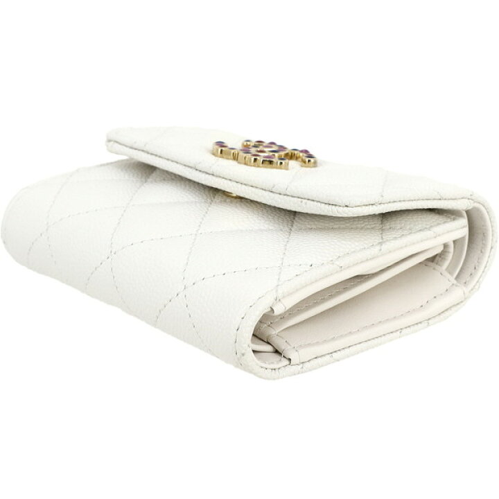 楽天市場】【10%OFF】 シャネル 三つ折り財布 スモール フラップ  