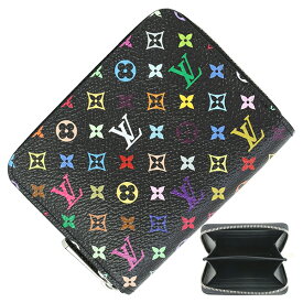 【新品】 ルイヴィトン コンパクト財布 LV × TM ジッピーコインパース 村上隆 モノグラム マルチカラー ブラック コインケース LOUIS VUITTON 財布 レディース 小銭入れ ラウンドファスナー財布 ラウンドジップ コンパクトウォレット カードケース ミニ財布 ブランド