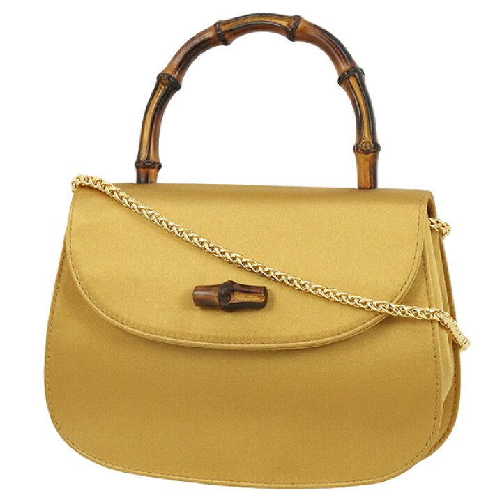 楽天市場】【10%OFF】 グッチ 2WAYバッグ バンブー サテン ゴールド  