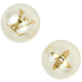 【新品】 ルイヴィトン ピアス スタッズ マイミックス パール レジンパール メタル ホワイト ゴールド LVロゴ モノグラムフラワー アシンメトリー LOUIS VUITTON ルイヴィトン パールピアス レディース スタッド 小物 アクセサリー ブランド