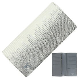 【10%OFF】 ルイヴィトン 長財布 ポルトフォイユ ブラザ リザード グレー系 ルイヴィトン 二つ折り長財布 LOUIS VUITTON ルイヴィトン 財布 メンズ 二つ折り財布 エキゾチックレザー 本革 トカゲ フラップ ロングウォレット ブランド