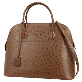 【ヴィンテージ】 エルメス ボリード35 オーストリッチ エトリュスク ゴールド金具 2WAYバッグ エルメス ショルダーバッグ HERMES エルメス ハンドバッグ レディース メンズ レザー 本革 ダチョウ ブラウン トートバッグ ハンドバック バック HANDBAG BAG ブランド 美品 中古