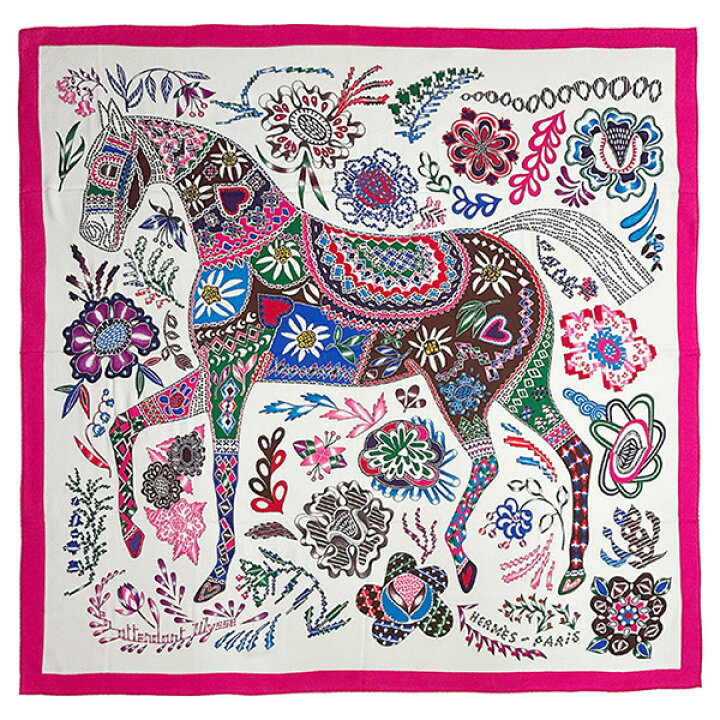 楽天市場】【新品同様】 エルメス ショール カレ ジェアン 140  