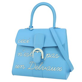 【5%OFF】 デルヴォー ルーモア MM マグリットコレクション ボックスカーフレザー ブルー シルバー金具 2WAYバッグ DELVAUX L'Humour MM デルヴォー ハンドバッグ デルヴォー ショルダーバッグ レディース 青 本革 デルボー バッグ ハンドバック バック