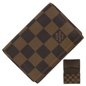 【未使用】 ルイヴィトン 名刺入れ アンヴェロップ カルト ドゥ ヴィジット ダミエ レザー ルイヴィトン カードケース LOUIS VUITTON カードホルダー メンズ レディース マチ有 本革 コンパクト 二つ折り ビジネス 名刺ケース カード入れ ブランド