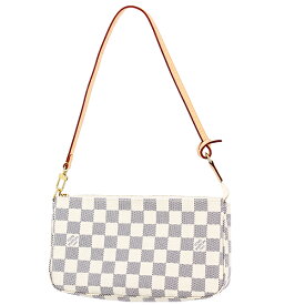 【5%OFF】 ルイヴィトン アクセサリーポーチ ポシェット アクセソワール ダミエ アズール ホワイト グレー 白 レザー LOUIS VUITTON ルイ・ヴィトン ビトン レディース ハンドバッグ ミニバッグ ブランド プレゼント ハンドバック バック 母の日