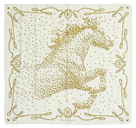 【5%OFF】 エルメス スカーフ カレ 90 伝説の馬 ホワイト ゴールド シルク HERMES レディース 小物 エルメス カレ90cm 大判 正方形 ホース 白 アクセサリー アパレル ブランド