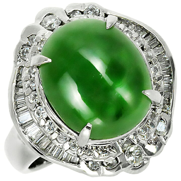 楽天市場】【20%OFF】 プラチナ 指輪 天然 ヒスイ リング 12号 6.28ct  