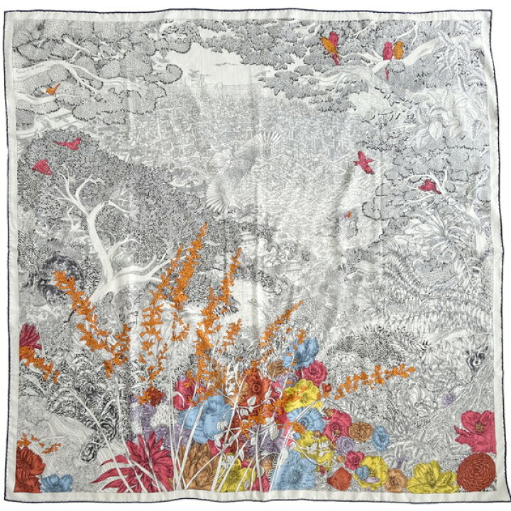 楽天市場】【美品】 エルメス ショール カレ ジェアン 140 自然回帰  