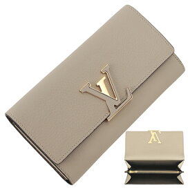 【5%OFF】 ルイヴィトン 長財布 ポルトフォイユ カプシーヌ トリヨンレザー ガレ グレージュ ルイヴィトン 二つ折り長財布 LOUIS VUITTON ルイヴィトン 財布 レディース LVロゴ フラップウォレット フラップ長財布 かぶせ 二つ折り財布 ブランド
