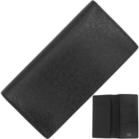 【未使用品】 ルイヴィトン 長財布 小銭入れなし 札入れ ポルトフォイユ ロン タイガ レザー ブラック 黒 二つ折り長財布 LOUIS VUITTON ルイヴィトン 財布 メンズ 二つ折り財布 お札入れ 長札入れ マチ有 本革 ロングウォレット ブランド