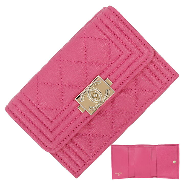 楽天市場】【未使用品】 シャネル 三つ折り財布 スモール フラップ  