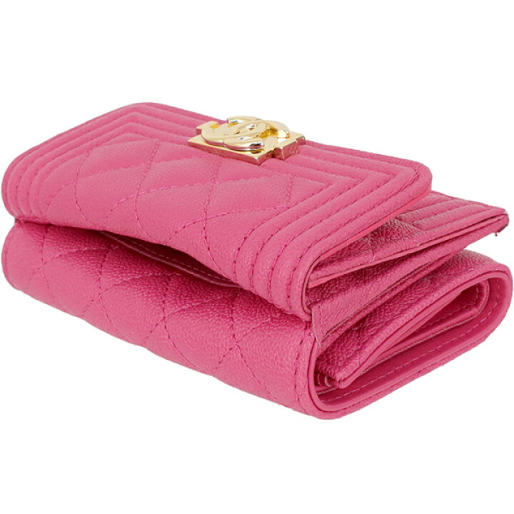 楽天市場】【5%OFF】 シャネル 三つ折り財布 スモール フラップ  