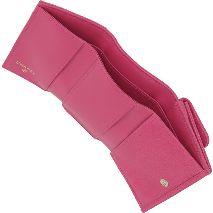 楽天市場】【10%OFF】 シャネル 三つ折り財布 スモール フラップ 