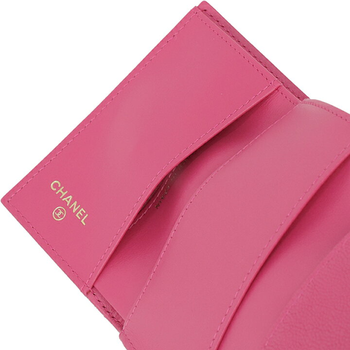 楽天市場】【10%OFF】 シャネル 三つ折り財布 スモール フラップ 