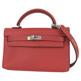 【超美品】 エルメス タイニーケリー エプソン ルージュカザック シルバー金具 2WAYバッグ エルメス ショルダーバッグ HERMES エルメス ハンドバッグ レディース ミニケリー 本革 レザー ミニバッグ ポシェット ポーチ クロスボディバッグ バック BAG ブランド 美品 中古