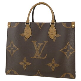 【5%OFF】 ルイヴィトン トートバッグ ショルダーバッグ オンザゴー MM ジャイアント モノグラム リバース ブラウン LOUIS VUITTON メンズ レディース A4 2WAYバッグ ハンドバッグ ハンドバック ブランド