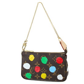 【10%OFF】 ルイヴィトン アクセサリーポーチ LV × YK ミニ ポシェット アクセソワール モノグラム ペインティッド ドット マルチカラー 草間彌生 LOUIS VUITTON チェーンポーチ チェーン ミニ ハンド バック BAG プレ