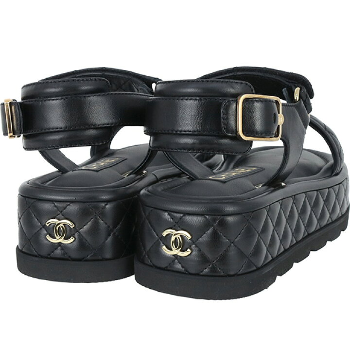 楽天市場】【新品】 シャネル サンダル 37Cサイズ 約24cm マトラッセ  