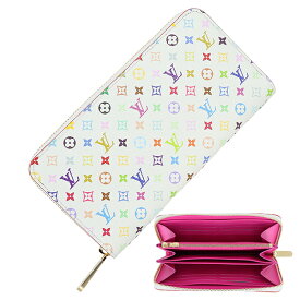 【5%OFF】 ルイヴィトン 長財布 LV × TM ジッピーウォレット 村上隆コラボ モノグラム マルチカラー ホワイト 白 レザー ルイヴィトン ラウンドファスナー長財布 LOUIS VUITTON ルイヴィトン 財布 レディース ラウンドジップ ロングウォレット ブランド