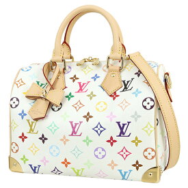 【10%OFF】 ルイヴィトン ショルダーバッグ LV × TM スピーディ バンドリエール 25 モノグラム マルチカラー ホワイト 2WAYバッグ 村上隆コラボ LOUIS VUITTON ルイヴィトン ハンドバッグ クロスボディバッグ ミニ