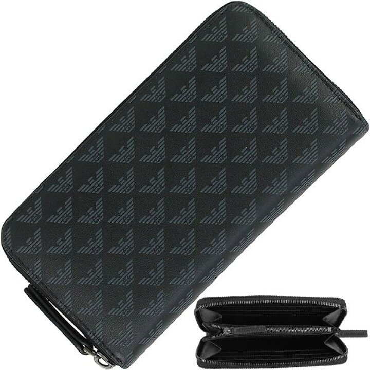 楽天市場】エンポリオ アルマーニ 長財布 メンズ ラウンドファスナー長  