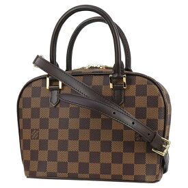 ルイヴィトン ハンドバッグ サリア ミニ ダミエ レザー ブラウン ミニバッグ LOUIS VUITTON ルイ・ヴィトン ビトン ルイヴィトン バッグ レディース 本革 市松模様 チェック柄 茶色 小さい ハンドバック バック HANDBAG BAG ブランド 中古 美品 送料無料