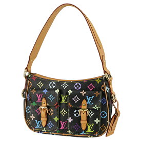 【美品】 ルイヴィトン ショルダーバッグ ロッジ PM モノグラム マルチカラー ブラック 黒 レザー セミショルダーバッグ LOUIS VUITTON ルイヴィトン ワンショルダーバッグ レディース ポシェット ミニバッグ ハンドバッグ ハンドバック バック HANDBAG BAG ブランド 中古