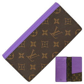 【5%OFF】 ルイヴィトン 長財布 ポルトフォイユ ブラザ モノグラム マカサー レザー パープル 二つ折り長財布 LOUIS VUITTON ルイヴィトン 財布 メンズ ルイヴィトン 二つ折り財布 ロングウォレット ブランド