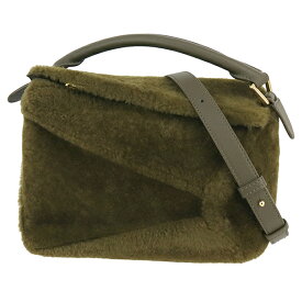 【5%OFF】 ロエベ パズル エッジ スモール ラム シアリング ダークカーキ 2WAYバッグ ロエベ ハンドバッグ LOEWE ロエベ ショルダーバッグ パズルスモール ミニバッグ クロスボディバッグ ムートン ハンドバック バック HAND