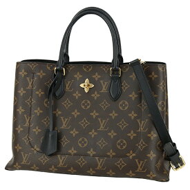 【美品】 ルイヴィトン フラワートート モノグラム ブラック レザー 2WAYバッグ ルイヴィトン ショルダーバッグ LOUIS VUITTON ルイヴィトン トートバッグ レディース ハンドバッグ ビジネスバッグ ハンドバック バック HANDBAG BAG ブランド 中古