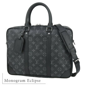 【新品】 ルイヴィトン ビジネスバッグ ポルトドキュマン ヴォワヤージュ モノグラム エクリプス ／ ダミエ グラフィット レザー ブラック グレー 2WAYバッグ LOUIS VUITTON ルイヴィトン ブリーフケース メンズ ショルダーバッグ ハンドバッグ 書類カバン ブランド