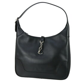 【超美品】 エルメス ショルダーバッグ トリム 35 リセ ブラック 黒 シルバー金具 ヴィンテージ HERMES エルメス セミショルダーバッグ レディース レザー 本革 バック BAG VINTAGE ブランド