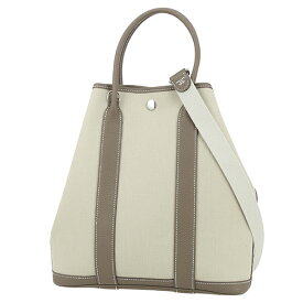 【超美品】 エルメス ガーデンファイル PM 2WAYバッグ トワルミリタリー ネゴンダ エトゥープ ベトン エルメス ショルダーバッグ HERMES エルメス トートバッグ レディース ハンドバッグ キャンバス レザー ガーデンパーティファイル 縦型 ビジネスバッグ ブランド 中古