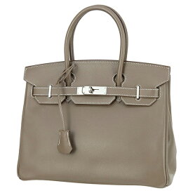 【美品】 エルメス バーキン30 エプソン エトゥープ シルバー金具 エルメス ハンドバッグ HERMES エルメス トートバッグ レディース メンズ レザー 本革 Birkin グレージュ エトープ ハンドバック バック HANDBAG BAG ブランド 中古