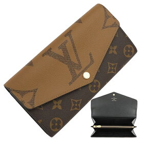 【5%OFF】 ルイヴィトン 長財布 ポルトフォイユ サラ ジャイアント モノグラム リバース ブラウン レザー 二つ折り長財布 LOUIS VUITTON ルイヴィトン 財布 レディース フラップウォレット かぶせ ホック フラップ長財布 二つ折り財布 ブランド