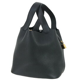 【美品】 エルメス ピコタンロック MM / 22 トリヨンクレマンス ブラック 黒 ゴールド金具 エルメス トートバッグ HERMES エルメス ハンドバッグ レディース メンズ 本革 レザー ミニトート エルメス ピコタン MM ハンドバック バック HANDBAG BAG ブランド 中古