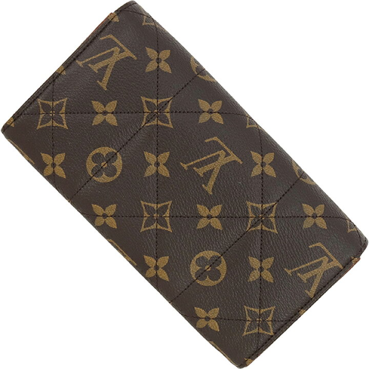 ルイヴィトン 長財布 モノグラム ポルトフォイユ ブラザ 茶 ブラウン  