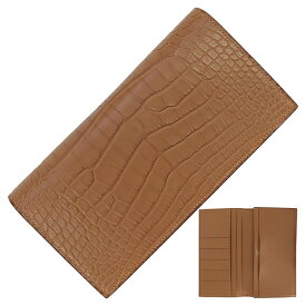 【新品】 エルメス 長財布 札入れ 小銭入れ無し MC2 フレミング ロング アリゲーター マット ゴールド ブラウン エルメス 二つ折り財布 HERMES エルメス 財布 メンズ 本革 クロコダイル レザー ワニ革 スリム 薄型 二つ折り長財布 長札入れ ブランド