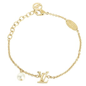 【新品】 ルイヴィトン ブレスレット LV アイコニック ルイザ LVロゴ レジンパール GP ゴールド ホワイト LOUIS VUITTON ルイヴィトン アクセサリー レディース LVイニシャル LVサークル ロゴブレス チェーンブレス ブランド